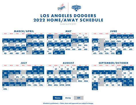 2022 los angeles dodgers|dodger schedule 2022 calendar.